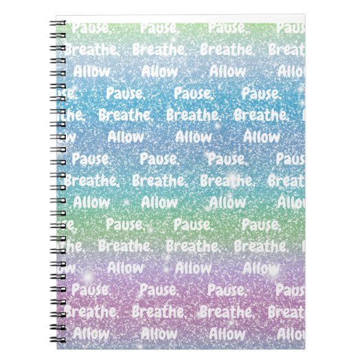 Pause, atmen, Notebook zulassen Notizblock (Vorderseite)