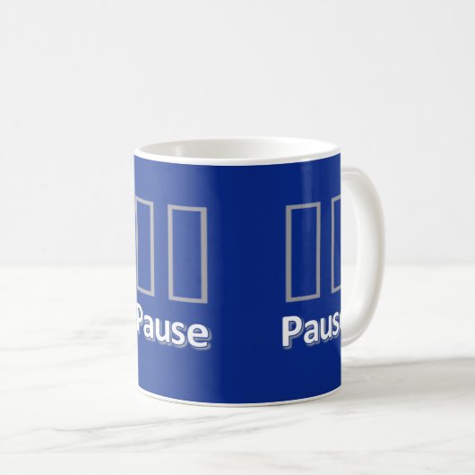 Pause, blaue Tasse (VorderseiteRechts)