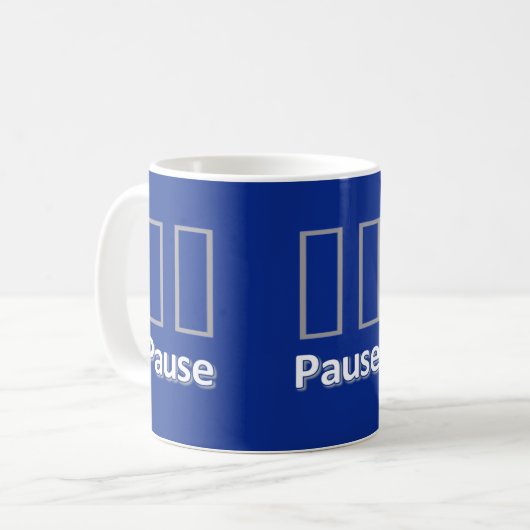 Pause, blaue Tasse (Vorderseite Links)