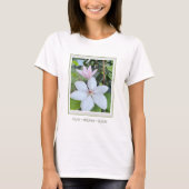 Pause Breathe Bloom Florales T-Shirt  (Vorderseite)
