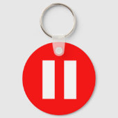 Pause Button-Schlüsselanhänger Schlüsselanhänger (Vorderseite)