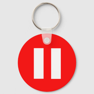 Pause Button-Schlüsselanhänger Schlüsselanhänger
