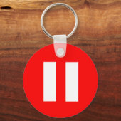 Pause Button-Schlüsselanhänger Schlüsselanhänger (Vorderseite)