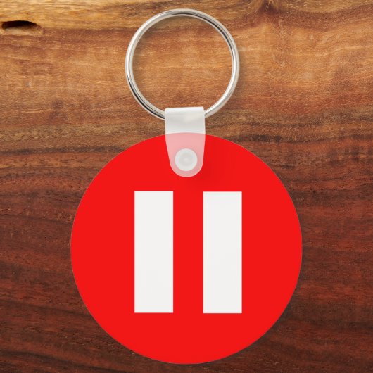 Pause Button-Schlüsselanhänger Schlüsselanhänger (Vorderseite)