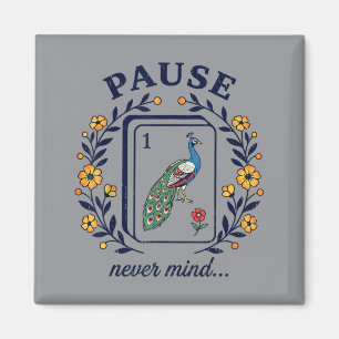 Pause Egal Vintage Lustige Mahjong-Liebhaber Tile Magnet