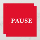 PAUSE-Einladung Einladung (Vorne/Hinten)