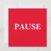 PAUSE-Einladung Einladung (Vorderseite)