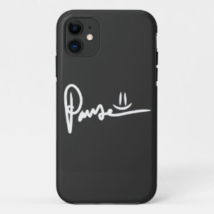Pause Emoji White Typografie Case-Mate iPhone Hülle