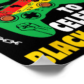 Pause For Black History Month Boys Kids Gamer Vide Poster (Ecke)