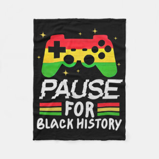 Pause für Black History Month Jungs Kinder Gamer V Fleecedecke