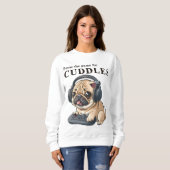 Pause für Cuddle - Niedlicher Spieler DOG Female Sweatshirt (Vorne ganz)
