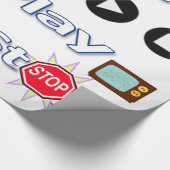 Pause für glänzendes Papier, anhalten Geschenkpapier (Ecke)