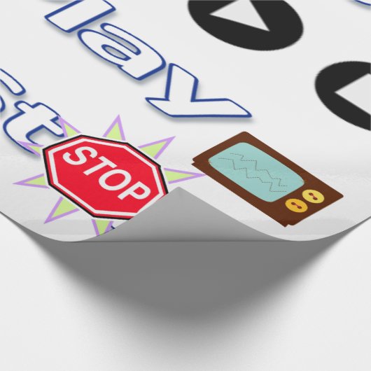 Pause für glänzendes Papier, anhalten Geschenkpapier (Ecke)