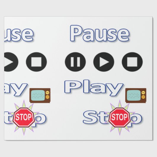 Pause für glänzendes Papier, anhalten Geschenkpapier (Flach)