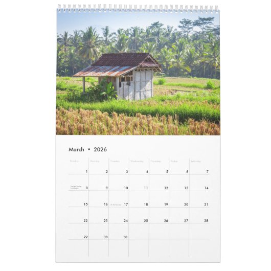 Pause in Bali Kalender (Mär 2026)