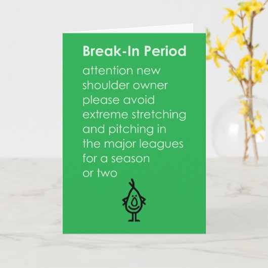 Pause in der Zeit eines lustigen Schulteraustausch Karte (Gelbe Blume)