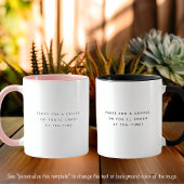 Pause Kaffee Zitat Trendschwarzer Schriftart Zwei  Tasse