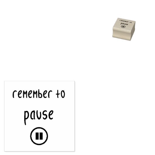 "Pause"-Kautschuk-Briefmarke Gummistempel (Stempel)