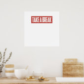 Pause machen poster (Küche)