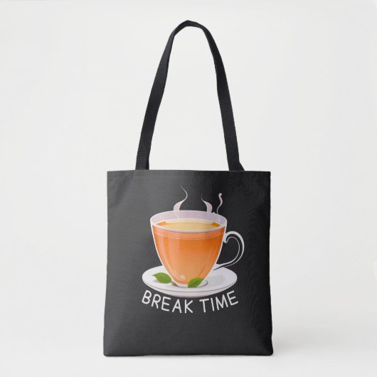 Pause mit einem Teebecher Tasche (Vorderseite)
