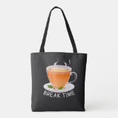 Pause mit einem Teebecher Tasche (Rückseite)