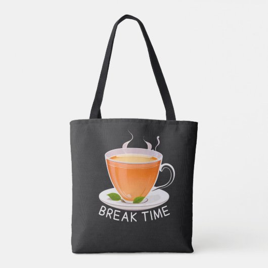 Pause mit einem Teebecher Tasche (Rückseite)