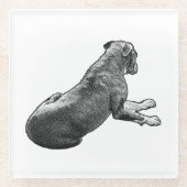 Pause neben einem Blick Glasuntersetzer (Vorderseite)