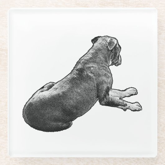 Pause neben einem Blick Glasuntersetzer (Vorderseite)