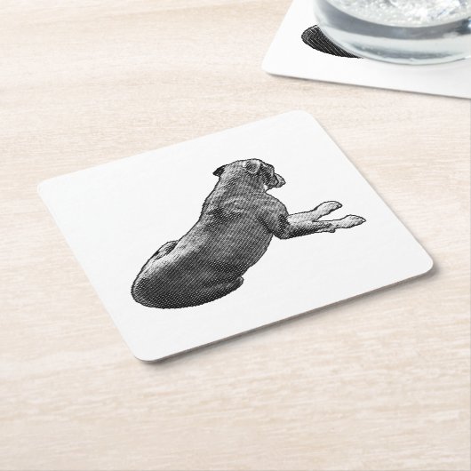 Pause neben einem Blick Rechteckiger Pappuntersetzer (angewinkelt)