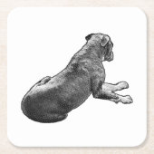 Pause neben einem Blick Rechteckiger Pappuntersetzer (Vorderseite)