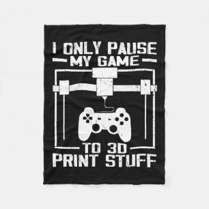Pause nur mein Spiel auf 3D Print Studio lustiges Fleecedecke