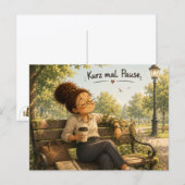Pause Postkarte (Vorne/Hinten)