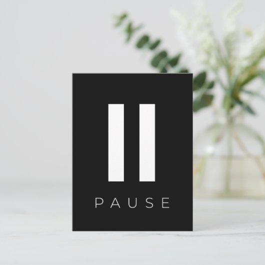 Pause Postkarte (Stehend Vorderseite)