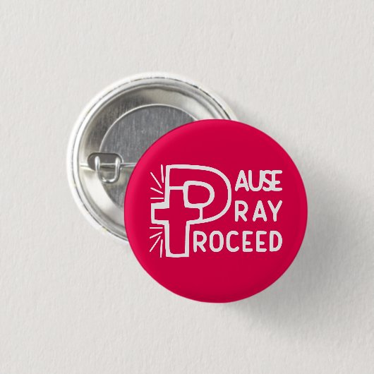 PAUSE PRAY PROCEED BUTTON (Vorne & Hinten)