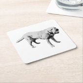 Pause Rechteckiger Pappuntersetzer (angewinkelt)