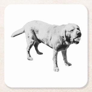 Pause Rechteckiger Pappuntersetzer