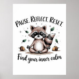 Pause reflektieren Zurücksetzen des Niedlich medit Poster