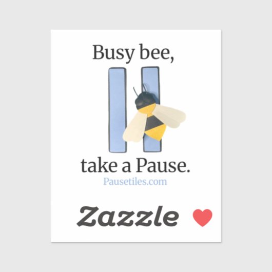 Pause Tiles "Busy Bee" App Icon Sticker  (Blatt)