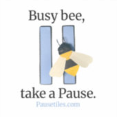 Pause Tiles "Busy Bee" App Icon Sticker  (Vorderseite)
