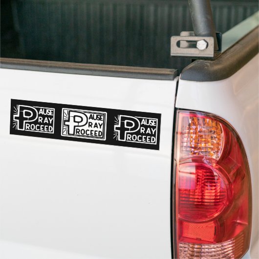 PAUSE to PRAY dann FORTSETZEN Autoaufkleber (Auf Lkw)