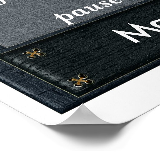 Pause und Reflektieren - Poster-Zitat Poster (Ecke)