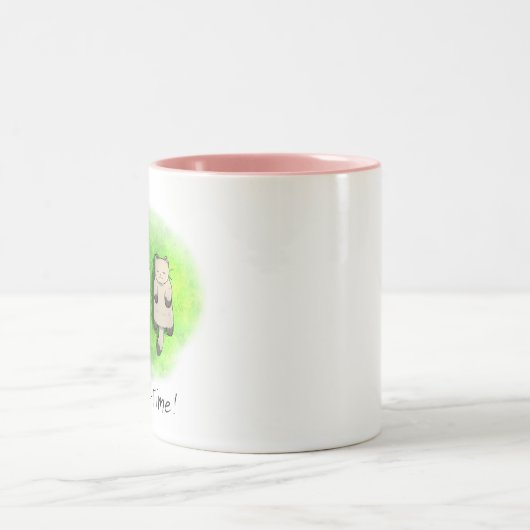 Pause Zeit! Zweifarbige Tasse (Mittel)