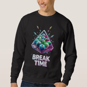 "Pause zum Spielen" Farbige geometrische Kristall- Sweatshirt