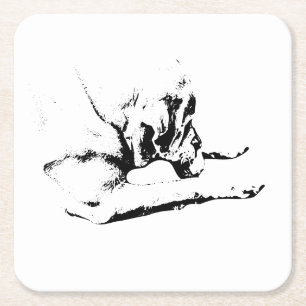 Pause zwischen Plays Rechteckiger Pappuntersetzer