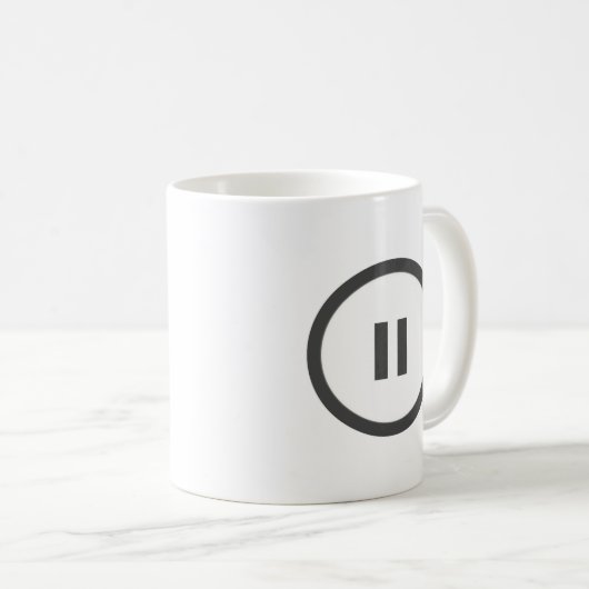 "Pausen-Knopf-" Tasse (2-sided) (VorderseiteRechts)