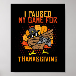 Pausen mein Spiel für Erntedank Türkei spielen Spi Poster
