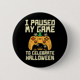 Pausen mein Spiel Halloween Gamer-Kostüm-Jungs Button