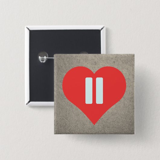 Pausen-Symbol-Piktogramm Button (Vorne & Hinten)