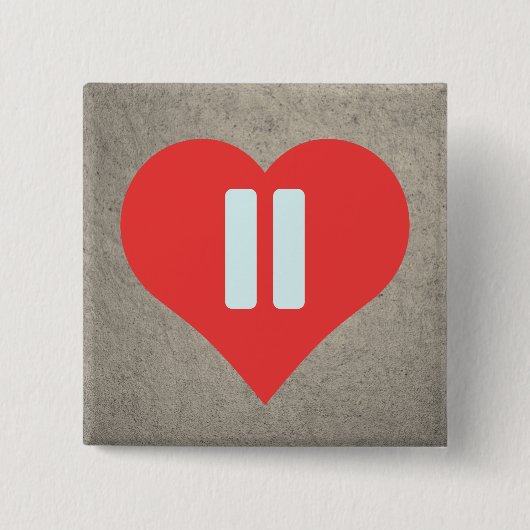 Pausen-Symbol-Piktogramm Button (Vorderseite)