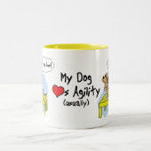 Pausen-Tabellen-Agility-Spaß-Tasse Zweifarbige Tasse (Mittel)